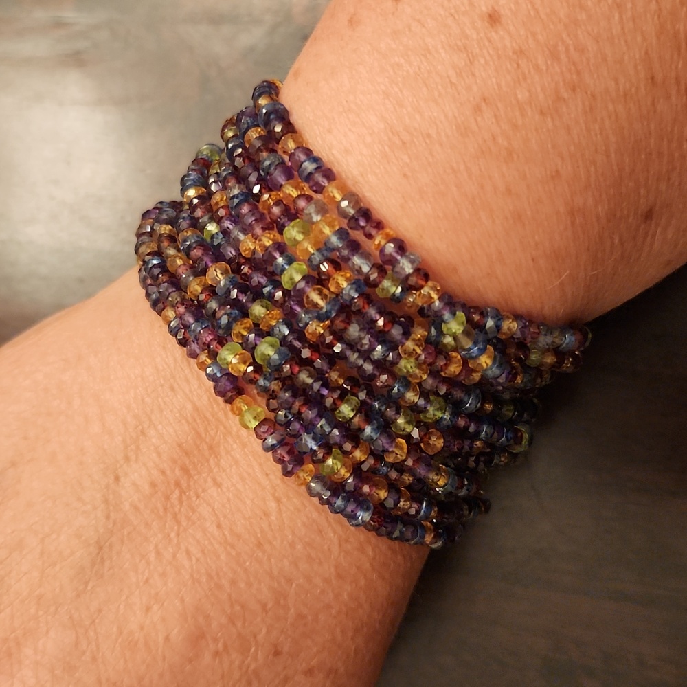 Multi strand tourmaline bracelet (one of a kind)